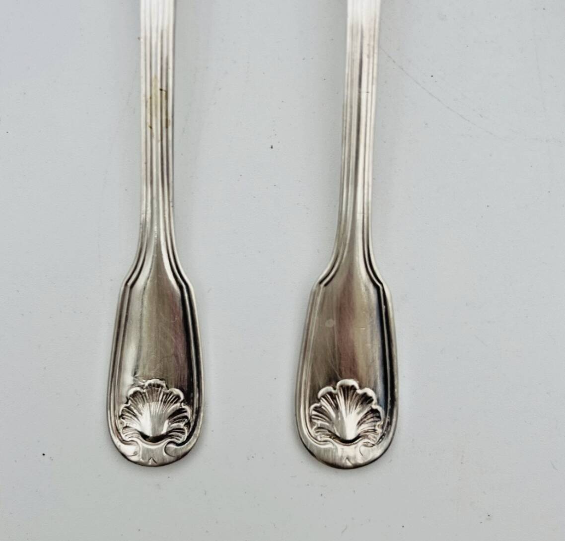 5 small Christofle spoons, Coquille model - 658001