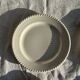 Set of 4 small white earthenware dessert plates D20