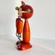 Tire-bouchon chat en bois vintage