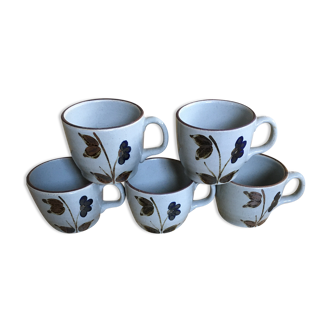 Lot de 5 tasses en grès