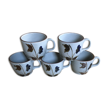 Lot de 5 tasses en grès