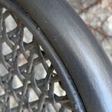 Vintage black rattan headboard 142cm