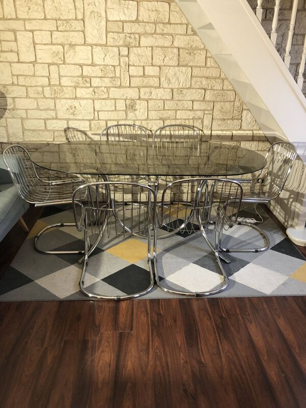 Table et 6 chaises Gastone Rinaldi