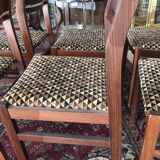 Series of six teak chairs