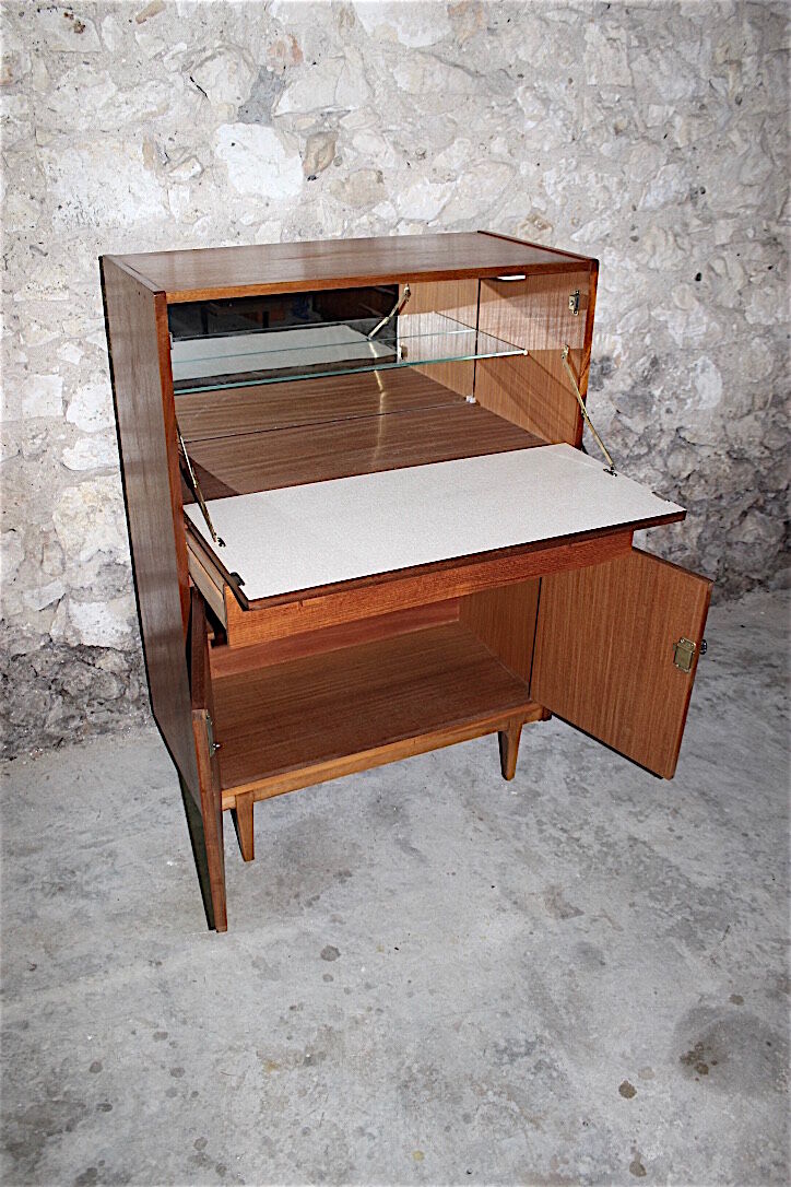 Scandinavian style vintage secretary in teak