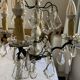Lustre vintage à pampilles 4 branches