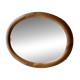 Oval pine mirror Glasmaster Markaryd Sweden 1970s