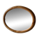 Oval pine mirror Glasmaster Markaryd Sweden 1970s