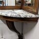 Console d'angle et son double miroir Art déco en noyer, France vers 1920