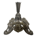 Silver metal candle holder