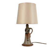 Handcrafted sandstone lamp signed Blanot, circa 1970