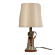 Handcrafted sandstone lamp signed Blanot, circa 1970