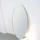 Vintage oval golden frame mirror, 70s