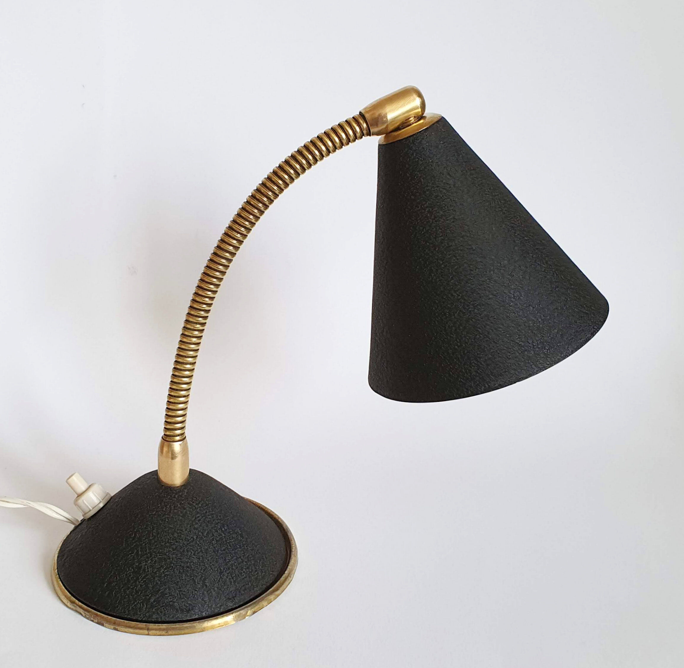 Brass casserole lamp 50s