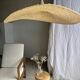 Very large rattan pendant light in the shape of a hat D125 H50