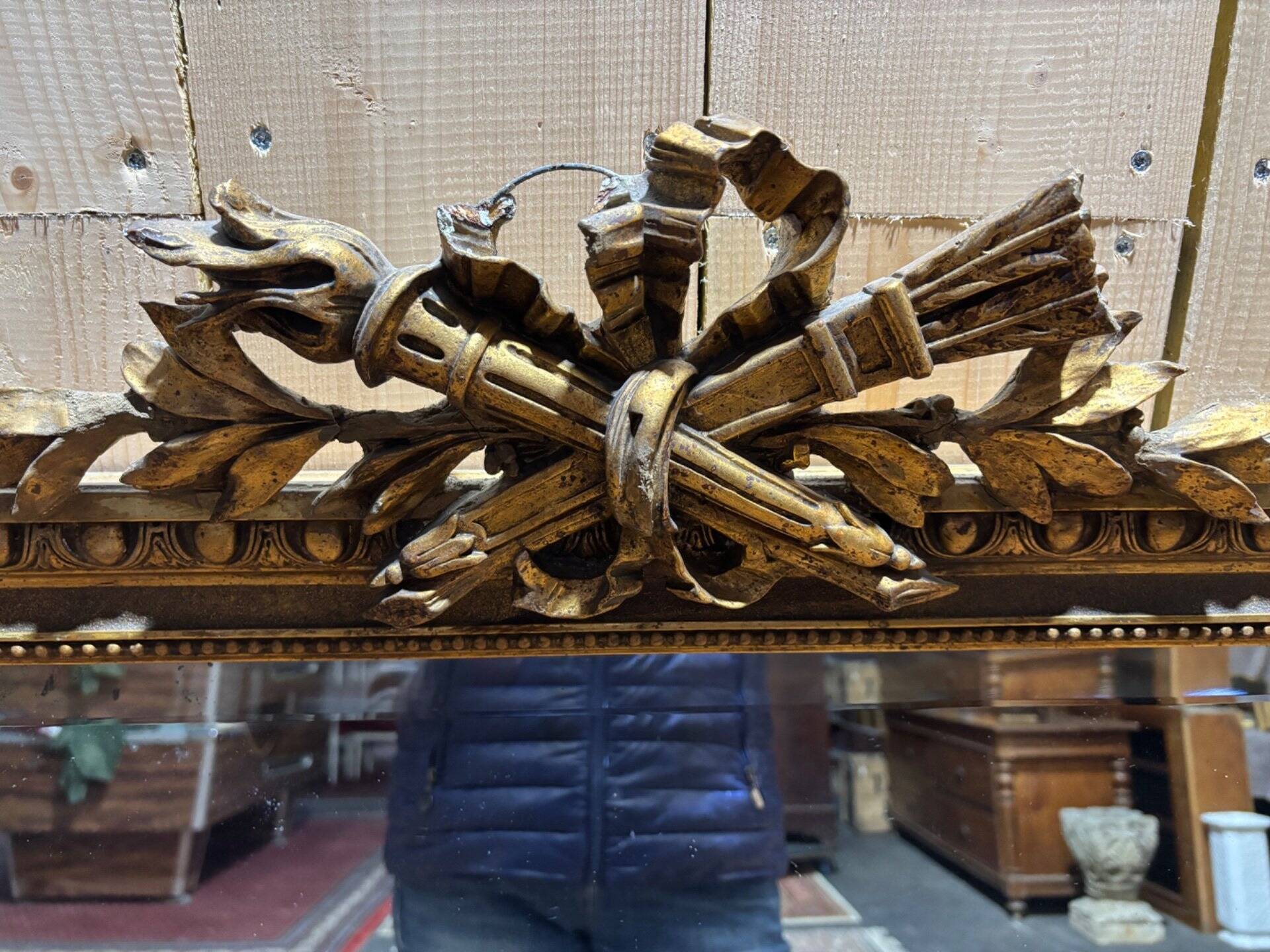 Louis XVI style rectangular mirror