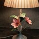Bouquet lamp to table in vintage painted sheet vinyl lampshade