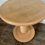 Terracotta Nude Spiral Turned Wood Side Table