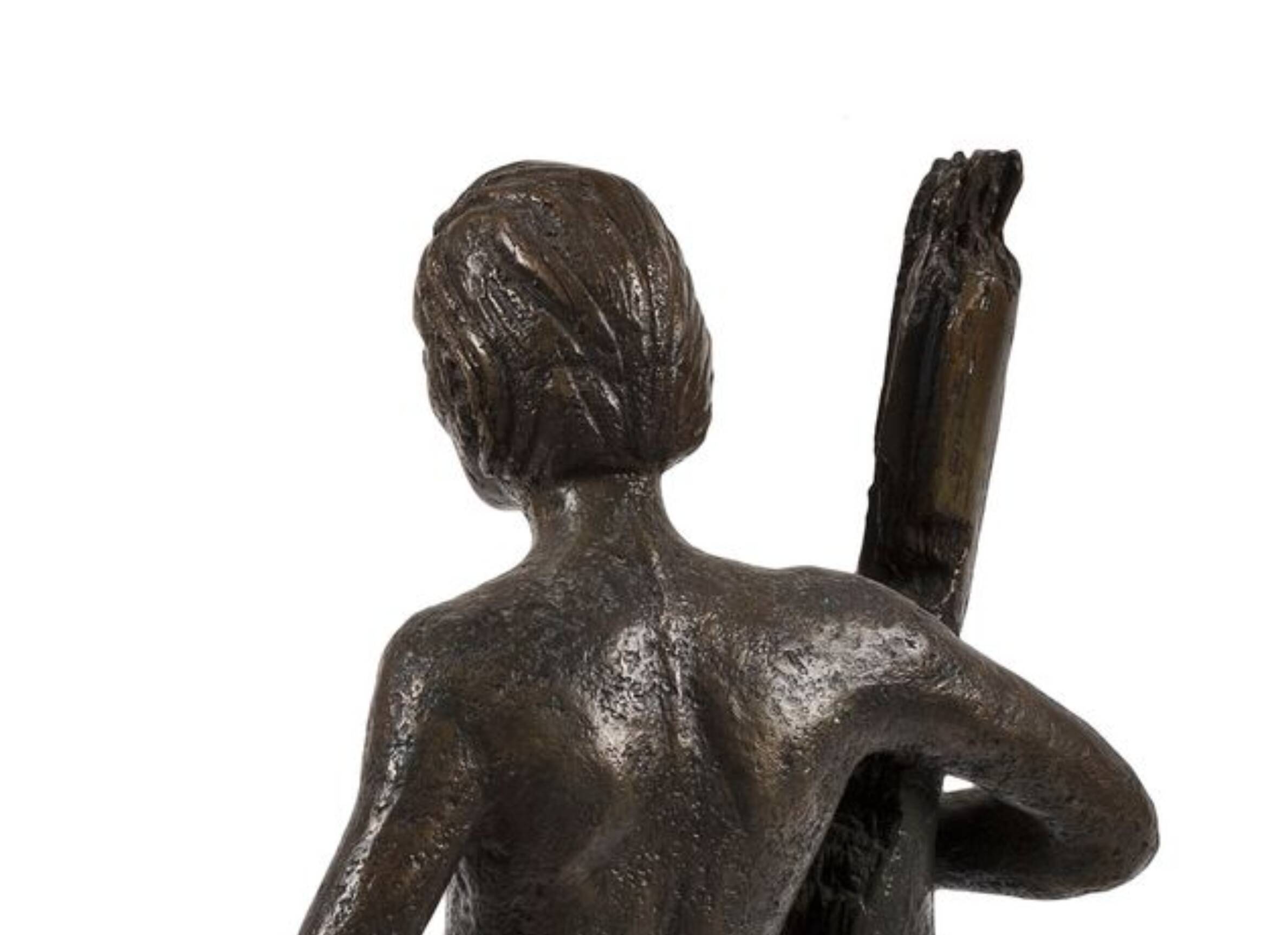Jean-Pierre Alaux - Bronze Sculpture - Woman sitting on a branch - Signed