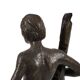 Jean-Pierre Alaux - Sculpture Bronze - Femme assise sur une branche - Signé