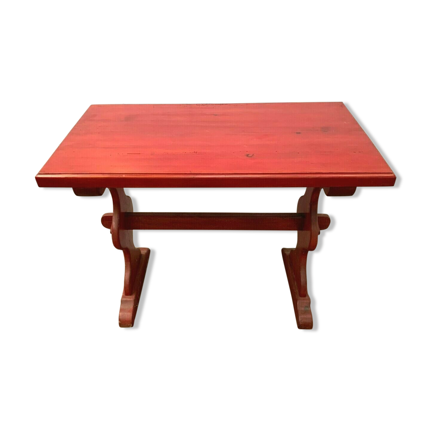 20th century patinated fir bistro or garden table