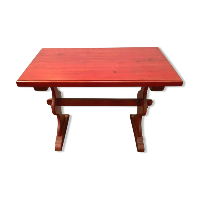 Table de bistrot ou jardin en sapin patiné XX siècle