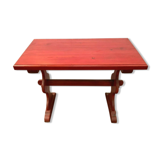 20th century patinated fir bistro or garden table