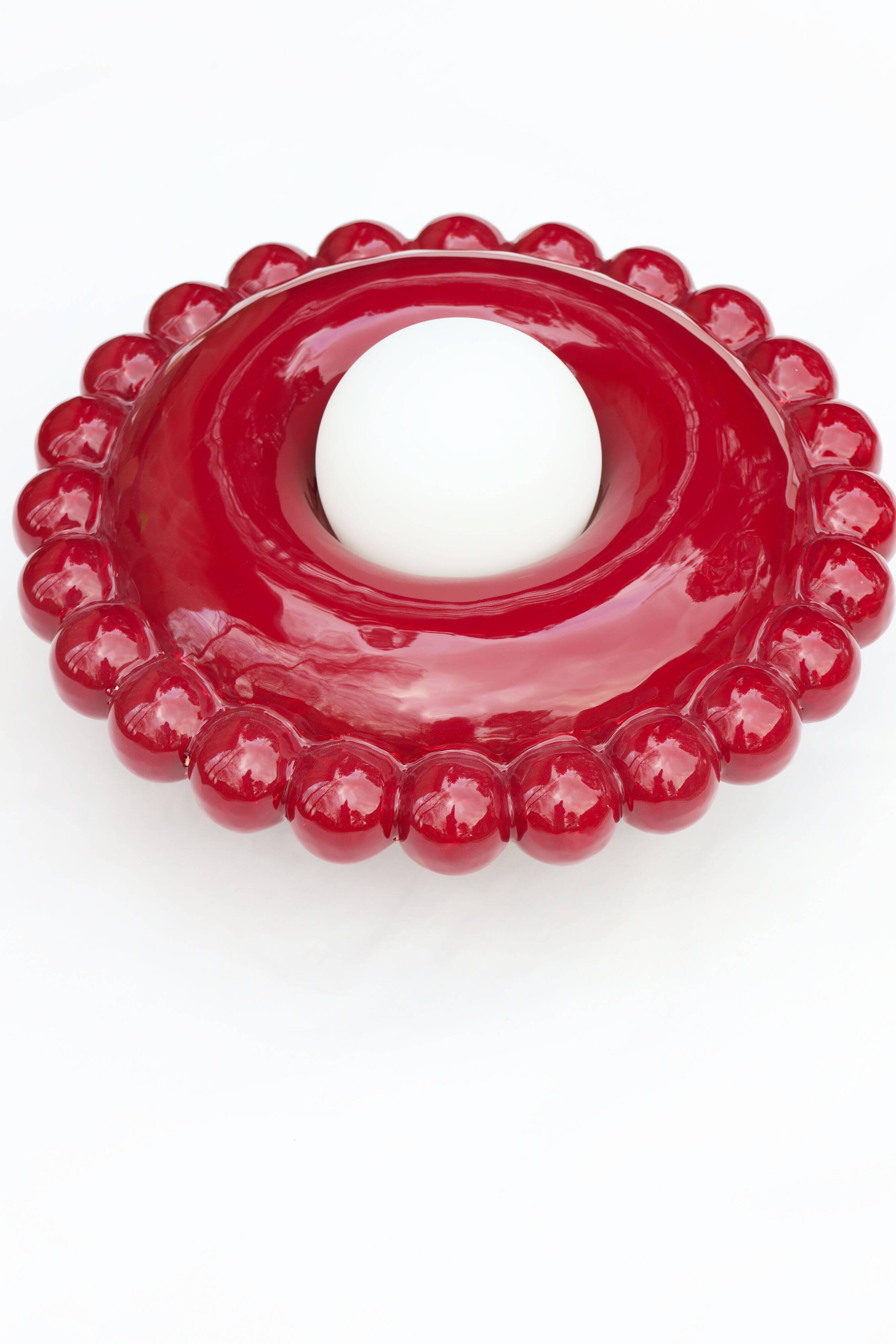 Luna Tall Bordeaux Wall Lamp