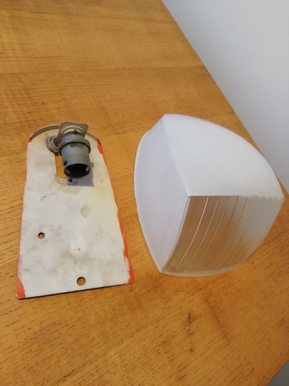 Old holophane sconce