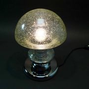 Mid-Century Chrome and Glass Mushroom Table Lamp by Baum Leuchten, 1970s