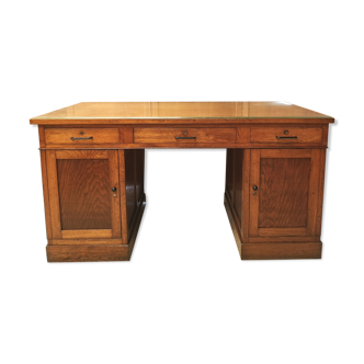 Former sncf oak desk 1950