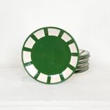Assiette moyenne - SOL bordure vert