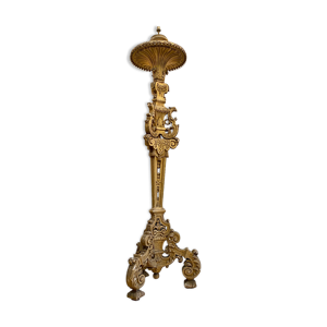 Torchère en bois doré