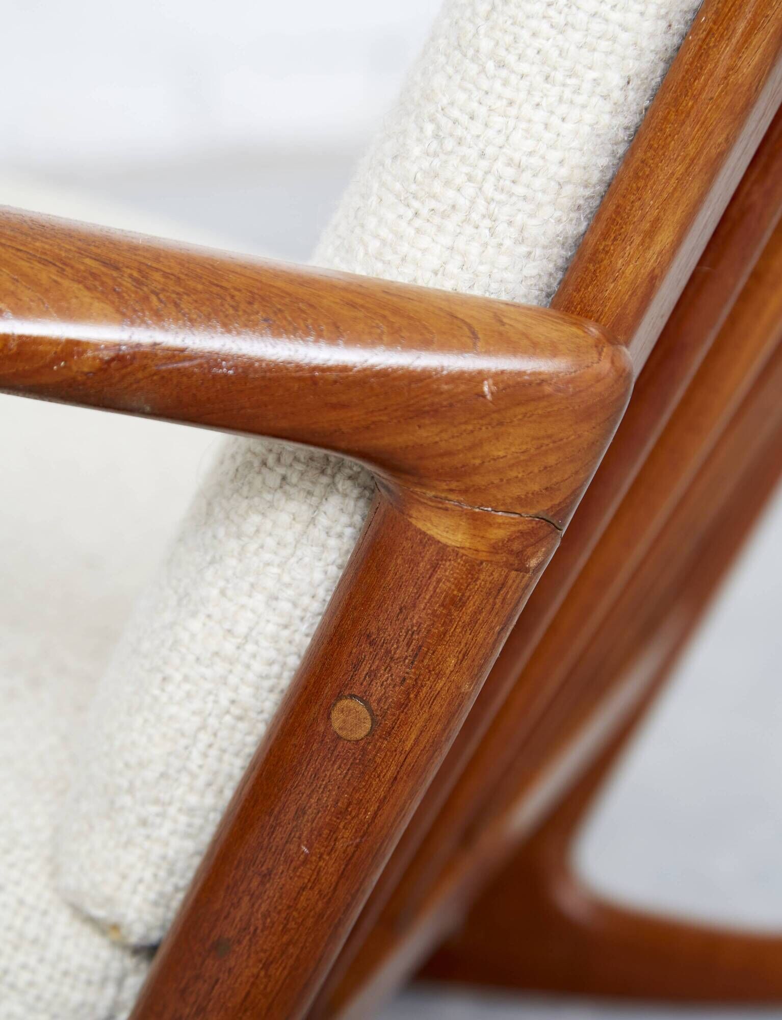 Rocking chair, model 650-15, by Ib Kofod-Larsen for Chr. Linneberg