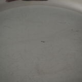 Round silver metal shape dish, punched Christofle