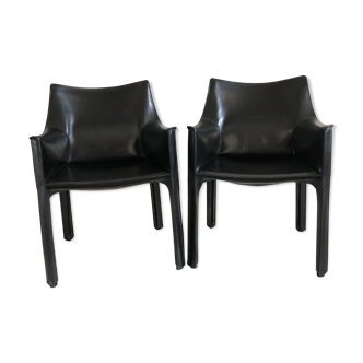 Pair of armchairs Cassina 413 Cab