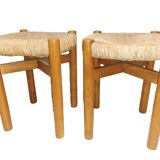 Pair of vintage stools called Méribel by Charlotte PERRIAND
