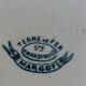 Flat plate, ironstone, Saint Amand, Margot decoration, Amandinoise company, 1920.