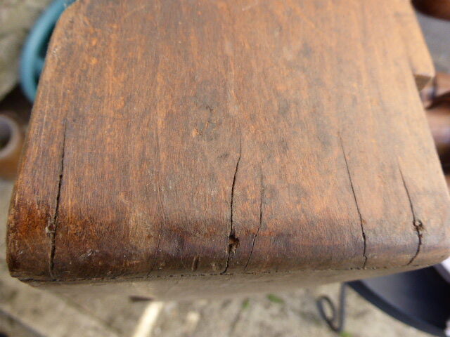 Old wooden saddle, 4 columns, chiseled,