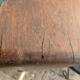 Old wooden saddle, 4 columns, chiseled,
