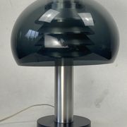 Space age aluminum mushroom dome lamp by Hans Agne Jakobsson for Markaryd, Sweden 1960s