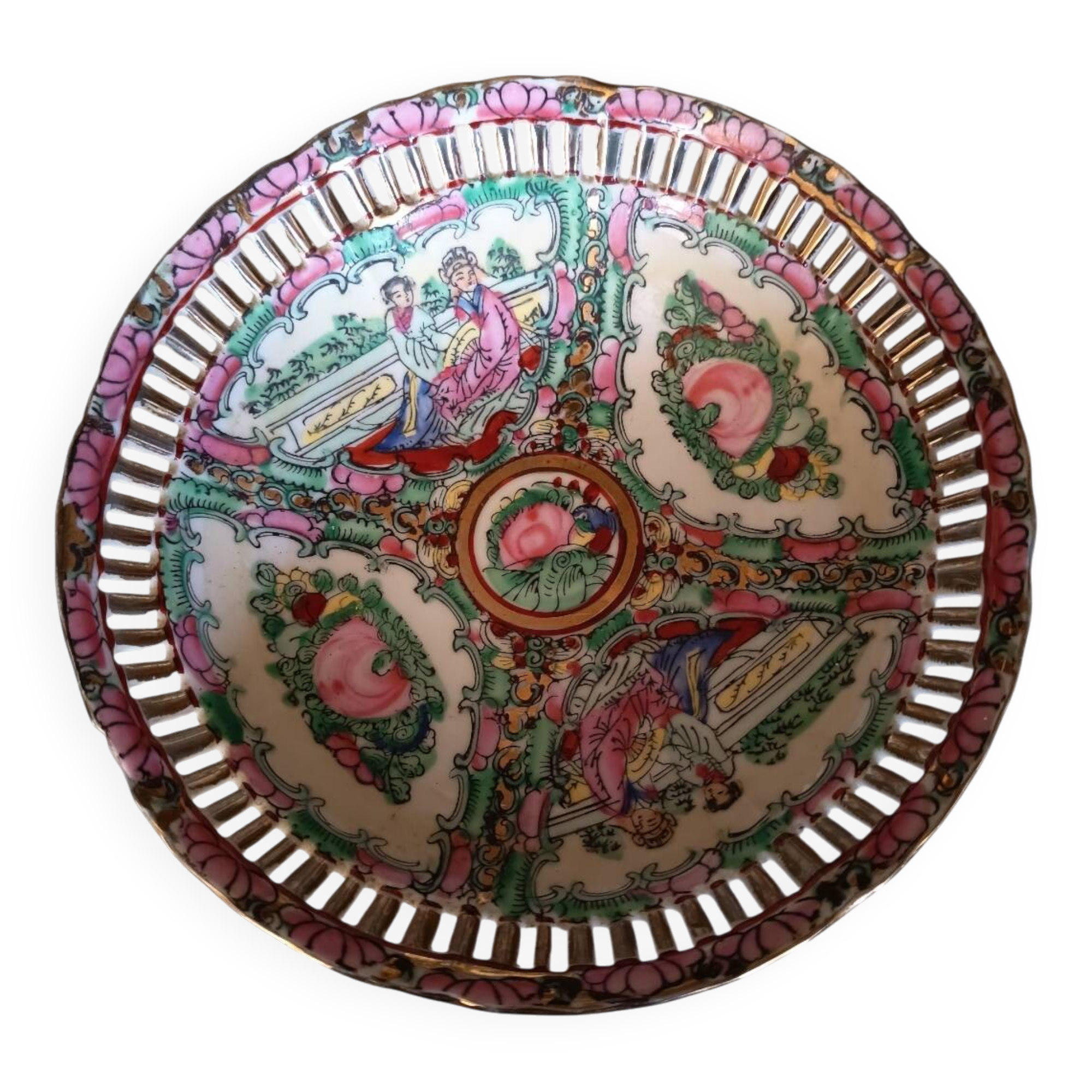Openwork Chinese porcelain bowl