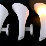 White Murano glass sconces for "Murano Due" by Carlo Nason Italy