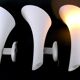 White Murano glass sconces for "Murano Due" by Carlo Nason Italy