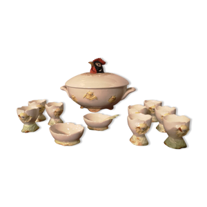 Service à oeufs en porcelaine,