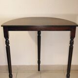 Mahogany half-moon console