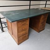 Antique oak administration desk with chest of drawers