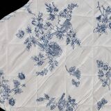 Small vintage quilt with toile de Jouy pattern