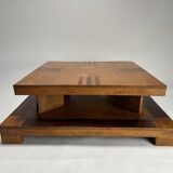 Sculptural Décon Coffee Table in Wood, Italy, 1970s