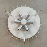 Vintage doria ceiling lamp with glass cylinders